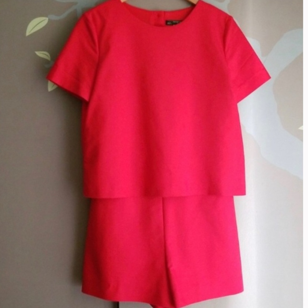 Zara Red Trafaluc Collection Playsuit / Romper